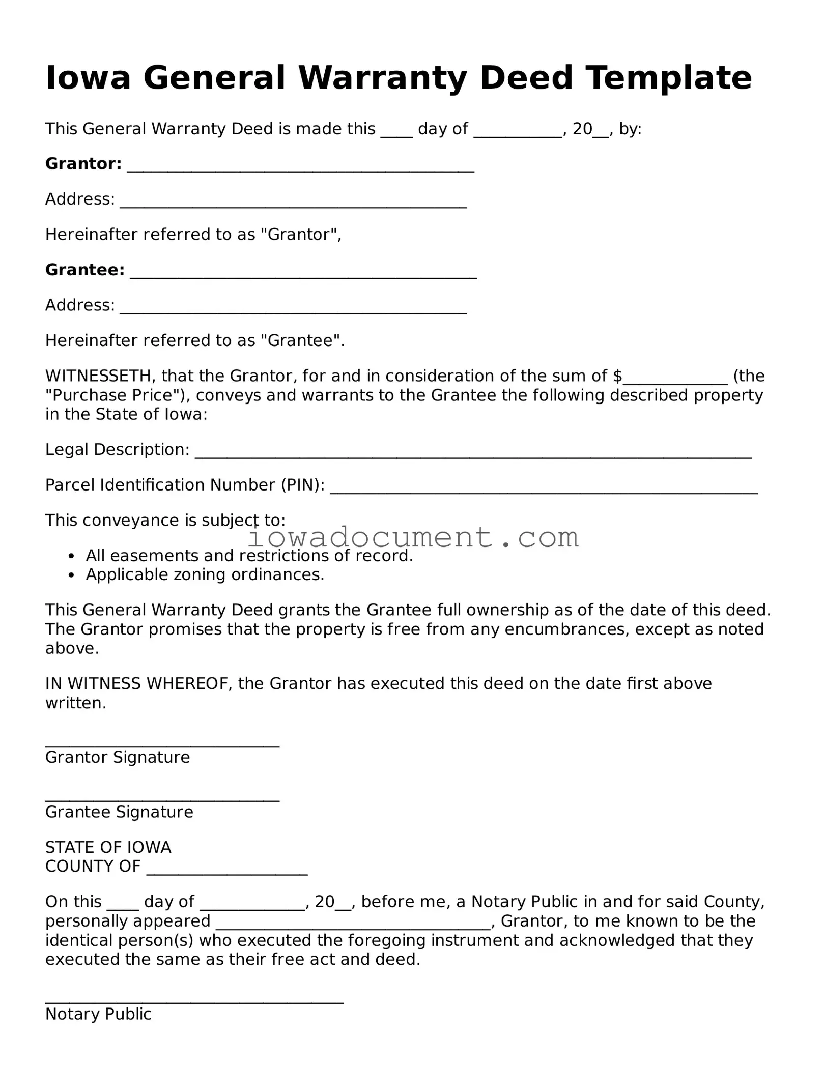 Attorney-Approved Iowa Deed Form