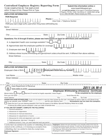 Blank Iowa 44 019A Template