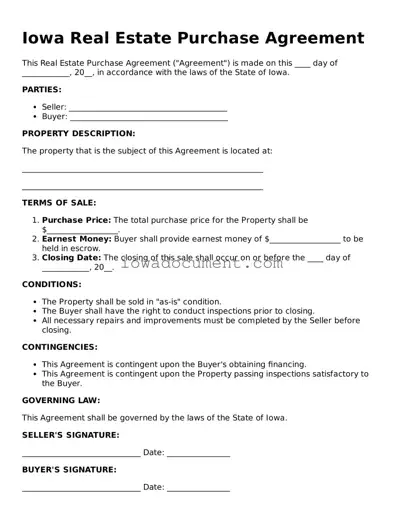 Attorney-Approved Iowa Real Estate Purchase Agreement Form
